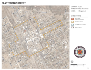 Map of Clayton's MainStreet district boundaries