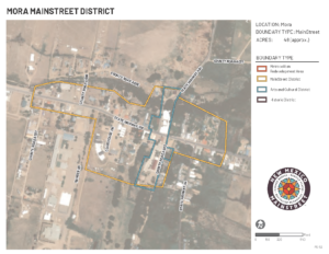 Map of Mora's MainStreet district boundaries