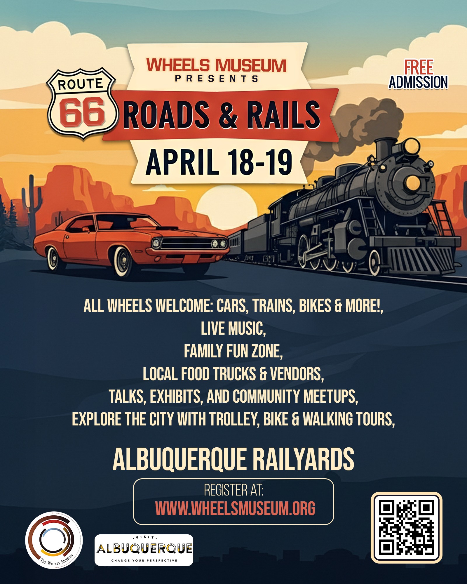 Route 66: Roads & Rails Festival flyer